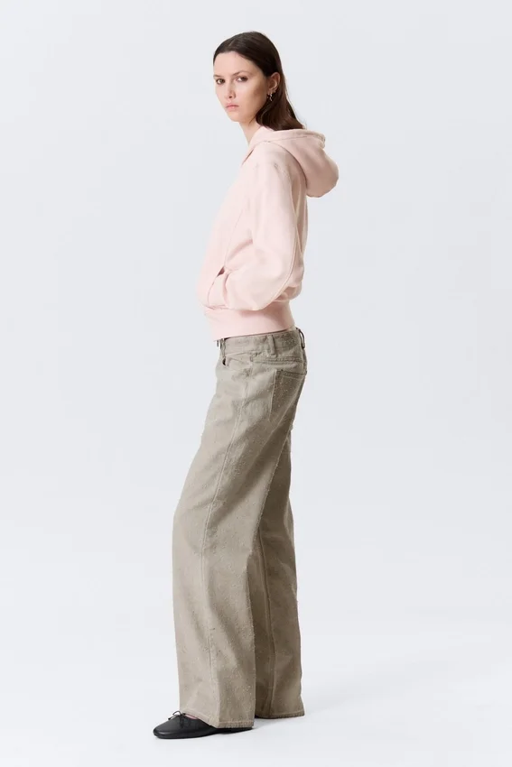 Pantalones de talle bajo, corte holgado y acampanado – Light Mole Pantalones de talle bajo, corte holgado y acampanado – Light Mole