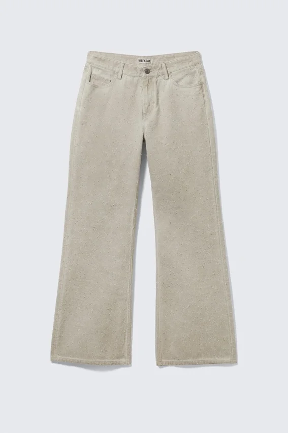 Pantalones de talle bajo, corte holgado y acampanado – Light Mole Pantalones de talle bajo, corte holgado y acampanado – Light Mole
