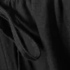 Pantalones de talle bajo de mezcla de lino – Gris oscuro Pantalones de talle bajo de mezcla de lino – Gris oscuro