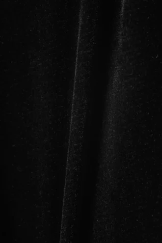 Pantalones de terciopelo de malla acampanados de talle bajo – Negro