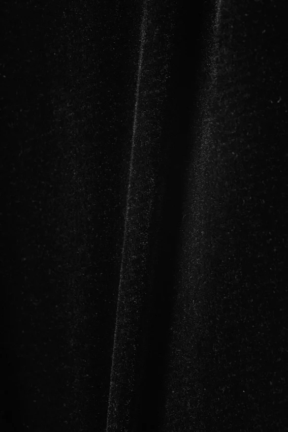 Pantalones de terciopelo de malla acampanados de talle bajo – Negro Pantalones de terciopelo de malla acampanados de talle bajo – Negro