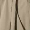 Pantalones de tiro bajo y pierna ancha con pliegues – Beige Pantalones de tiro bajo y pierna ancha con pliegues – Beige