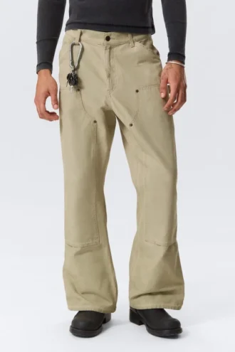 Pantalones de trabajo acampanados Gia F – Beige lavado Pantalones de trabajo acampanados Gia F – Beige lavado