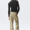 Pantalones de trabajo acampanados Gia F – Beige lavado Pantalones de trabajo acampanados Gia F – Beige lavado