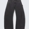 Pantalones de trabajo de corte ancho – Negro lavado Pantalones de trabajo de corte ancho – Negro lavado