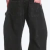 Pantalones de trabajo de corte ancho – Negro lavado Pantalones de trabajo de corte ancho – Negro lavado