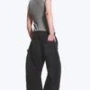 Pantalones de trabajo de corte ancho – Negro lavado Pantalones de trabajo de corte ancho – Negro lavado