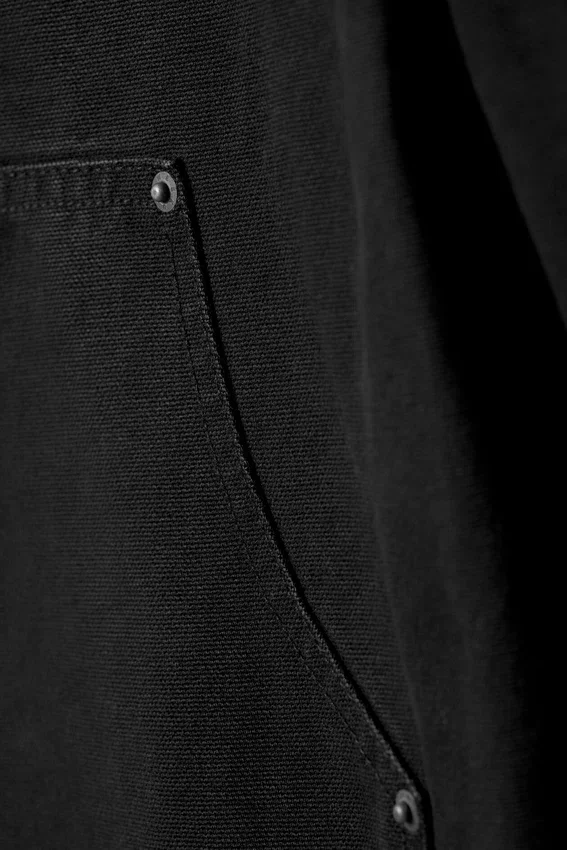 Pantalones de trabajo de talle bajo y corte holgado – Negro Pantalones de trabajo de talle bajo y corte holgado – Negro