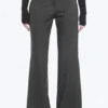 Pantalones de traje acampanados de talle bajo – Gris oscuro jaspeado Pantalones de traje acampanados de talle bajo – Gris oscuro jaspeado