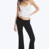 Pantalones de traje acampanados de talle bajo – Negro Pantalones de traje acampanados de talle bajo – Negro