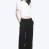 Pantalones de traje acampanados de talle bajo – Negro Pantalones de traje acampanados de talle bajo – Negro