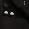 Pantalones de traje acampanados de talle bajo – Rayas diplomáticas negras Pantalones de traje acampanados de talle bajo – Rayas diplomáticas negras