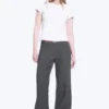 Pantalones de traje acampanados de talle medio – Gris oscuro jaspeado Pantalones de traje acampanados de talle medio – Gris oscuro jaspeado