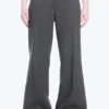 Pantalones de traje acampanados de talle medio – Gris oscuro jaspeado Pantalones de traje acampanados de talle medio – Gris oscuro jaspeado