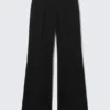 Pantalones de traje acampanados de talle medio – Negro Pantalones de traje acampanados de talle medio – Negro