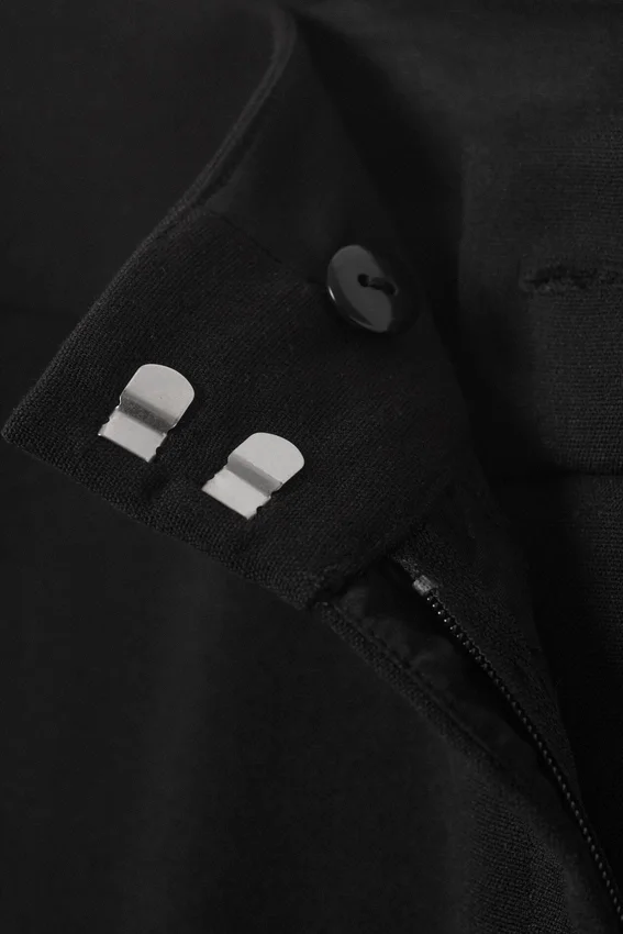 Pantalones de traje acampanados de talle medio – Negro Pantalones de traje acampanados de talle medio – Negro