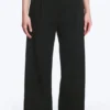 Pantalones de traje anchos de cintura baja – Negro Pantalones de traje anchos de cintura baja – Negro