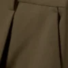 Pantalones de traje anchos de cintura baja – Verde caqui oscuro Pantalones de traje anchos de cintura baja – Verde caqui oscuro