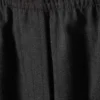 Pantalones de traje anchos sin cremallera – Gris oscuro jaspeado – Rayas finas Pantalones de traje anchos sin cremallera – Gris oscuro jaspeado – Rayas finas