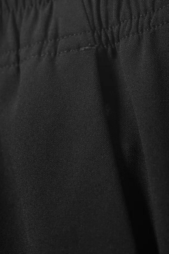 Pantalones de traje anchos sin cremallera – Negro Pantalones de traje anchos sin cremallera – Negro