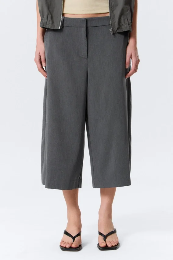 Pantalones de traje capri Hanne H – Gris oscuro jaspeado Pantalones de traje capri Hanne H – Gris oscuro jaspeado