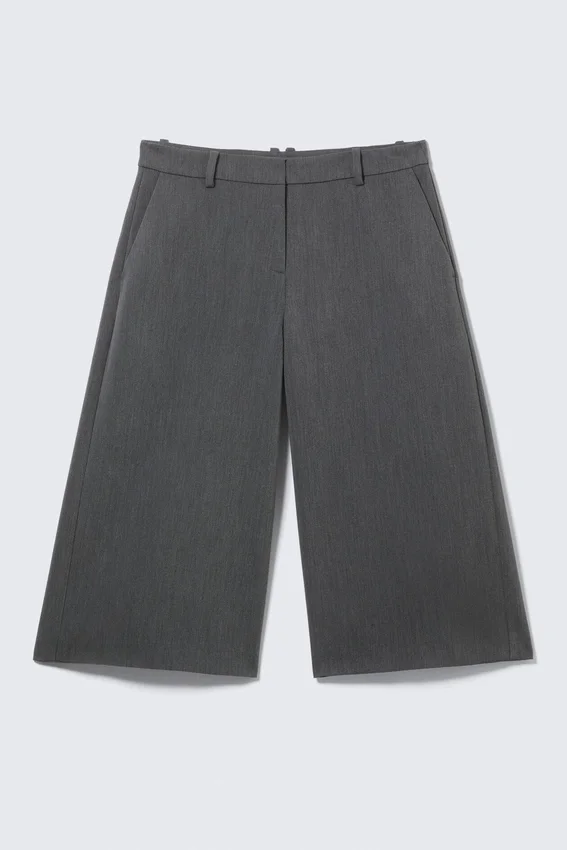 Pantalones de traje capri Hanne H – Gris oscuro jaspeado Pantalones de traje capri Hanne H – Gris oscuro jaspeado