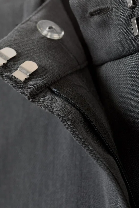 Pantalones de traje capri Hanne H – Gris oscuro jaspeado Pantalones de traje capri Hanne H – Gris oscuro jaspeado