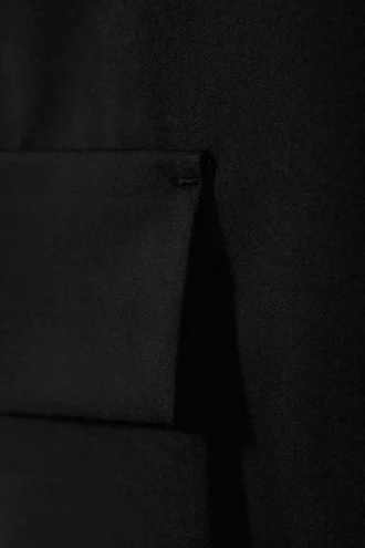 Pantalones de traje cargo de talle bajo – Negro