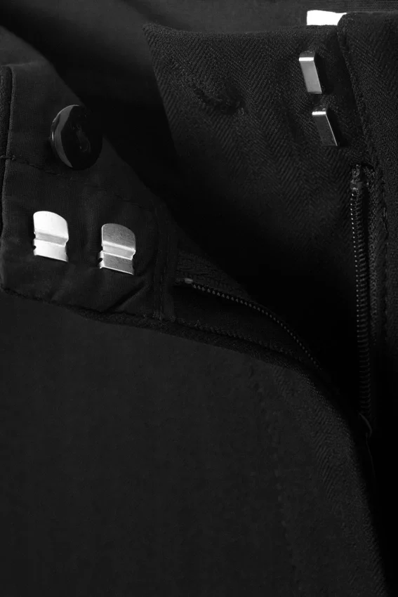 Pantalones de traje con cintura recortada – Negro Pantalones de traje con cintura recortada – Negro