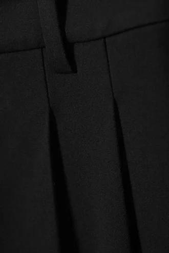 Pantalones de traje con pliegues extraanchos – Negro