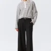 Pantalones de traje de cintura alta y pierna ancha – Negro Pantalones de traje de cintura alta y pierna ancha – Negro
