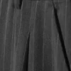 Pantalones de traje de cintura alta y pierna ancha – Rayas diplomáticas en gris oscuro Pantalones de traje de cintura alta y pierna ancha – Rayas diplomáticas en gris oscuro