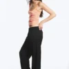 Pantalones de traje de corte holgado y pernera Barrel – Negro