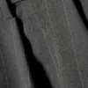 Pantalones de traje de corte holgado y pierna Barrel – Rayas gris oscuro jaspeado