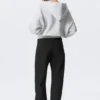 Pantalones de traje de talle bajo con cremallera lateral – Negro Pantalones de traje de talle bajo con cremallera lateral – Negro