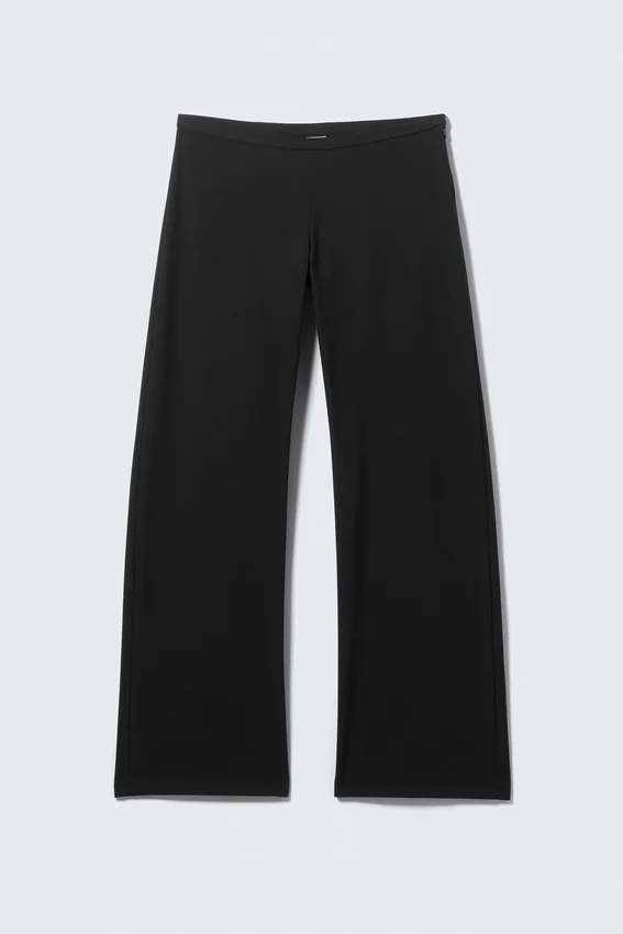 Pantalones de traje de talle bajo con cremallera lateral – Negro Pantalones de traje de talle bajo con cremallera lateral – Negro