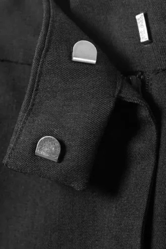 Pantalones de traje de talle bajo – Gris oscuro jaspeado