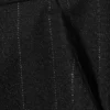 Pantalones de traje de talle bajo – Gris oscuro – Rayas finas brillantes