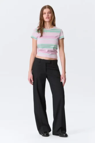 Pantalones de traje de talle bajo – Negro