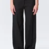 Pantalones de traje de talle bajo – Negro