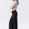Pantalones de traje de talle bajo – Negro