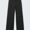 Pantalones de traje de talle bajo – Negro