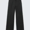 Pantalones de traje de talle bajo – Negro