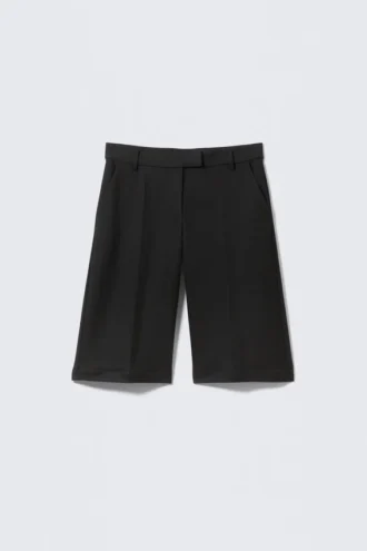 Pantalones de traje desmontables de cintura baja – Negro