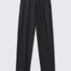 Pantalones de traje holgados Alessi – Rayas diplomáticas negras Pantalones de traje holgados Alessi – Rayas diplomáticas negras