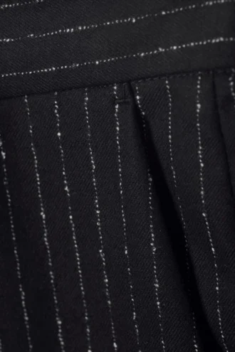Pantalones de traje holgados Alessi – Rayas diplomáticas negras