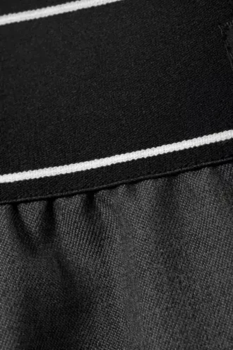 Pantalones de traje holgados con cintura elástica – Gris oscuro