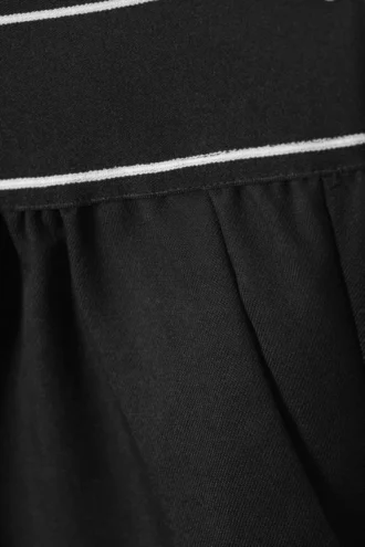 Pantalones de traje holgados con cintura elástica – Negro