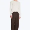 Pantalones de traje holgados con pliegues Nate – Marrón oscuro Pantalones de traje holgados con pliegues Nate – Marrón oscuro