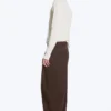Pantalones de traje holgados con pliegues Nate – Marrón oscuro Pantalones de traje holgados con pliegues Nate – Marrón oscuro